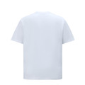 White unisex heavy cotton oversized tee in boxy relaxed fit - back view