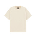 Natural unisex heavy cotton oversized tee in boxy relaxed fit - detail view