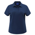 Navy womens high performance graphene polo with UPF 50+ - flat studio shot