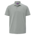 Silver PALAMOS men's graphene polo shirt with UPF 50+ sun protection and moisture-wicking technology