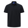 Black mens high performance graphene polo with UPF 50+ - flat studio shot