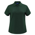 Forest green PESCARA women's classic pique polo shirt in cotton poly blend fabric