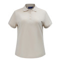 Oatmeal PESCARA women's classic pique polo shirt in cotton poly blend fabric