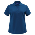 Ocean blue PESCARA women's classic cotton poly pique short sleeve polo shirt