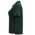 Forest Green womens classic cotton poly pique short sleeve polo - side view
