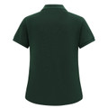 Forest Green womens classic cotton poly pique short sleeve polo - back view