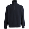 FALCON Youth Half-Zip Fleecy Sweaters - Navy Blue front view, quarter-zip funnel collar detail