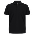 BAHAMA men's black cotton pique polo - front view