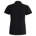 BAHAMA women's black cotton pique polo - back view