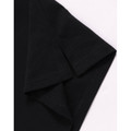 BAHAMA women's black cotton pique polo - hem detail