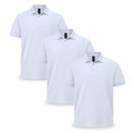 BAHAMA 3-pack men's white cotton pique polo shirts - bundle