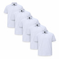 BAHAMA 5-pack men's white cotton pique polo shirts - bundle
