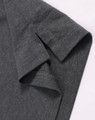 BAHAMA men's marl charcoal cotton pique polo - side split hem detail