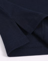 BAHAMA men's navy cotton pique polo - side split hem detail