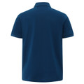 BAHAMA men's ocean blue cotton pique polo - back view