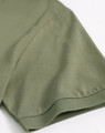 BAHAMA men's olive green cotton pique polo - sleeve and cuff detail