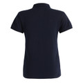 BAHAMA women's navy cotton pique polo - back view
