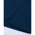 BAHAMA women's ocean blue cotton pique polo - side split hem detail