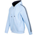 Sky+Navy Blue | Mens Zipper Hoodies | Twin-Stripe
