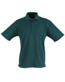 Kids polo shirt in deep teal with classic collar and three-button placket