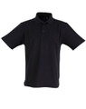 Black Latrobe Kids Pique Classic Plain Polo Shirt, a durable, breathable cotton top ideal for school uniforms or casual children's wear.