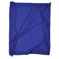 Royal blue nylon drawstring backpack with braided rope straps and reinforced corner grommets