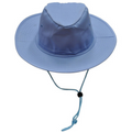 Sky Blue Plain Prospect slouch hat (bucket style) made from durable poly-cotton twill, featuring a firm brim, chin strap, and UPF 50+ excellent sun protection.