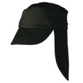 SAHARA Kids Plain Legionnaire Cap with back flap for school uniform and maximum sun protection-Black