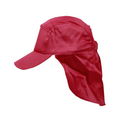 SAHARA Kids Plain Legionnaire Cap with back flap for school uniform and maximum sun protection-Red
