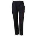 Black unisex scrubs pants with elasticated waist and cargo pockets
