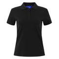 UPTON women's slim fit short sleeve cotton stretch pique polo shirt. This soft-feel, durable polo is shaped for the body and ideal for corporate uniform or casual wear.