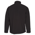 Black WARWICK Men's Contrast Soft Shell Jacket featuring a two-tone professional design, water-resistant outer shell, and breathable fabric, perfect for team uniforms and outdoor workwear.