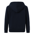 Navy ZIPPO Kids Cotton Rich Full-Zip Hoodie, a warm fleece sweatshirt with a front zipper and hood, ideal for school uniforms or casual layering.