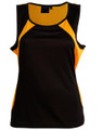ZOOM Women contrast gym sports singlet Navy/Gold