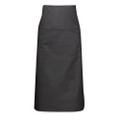 plain apron | long waist | charcoal grey