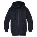 Navy Blue WHIPPER Heavy Duty Zipper Hoodie, a premium heavyweight full-zip hooded sweatshirt with a warm fleece interior and reinforced stitching, suitable for workwear or casual use.
