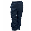 Navy MADDOX Kids Warm Up Pants featuring water-repellent outer fabric, a comfortable jersey lining, and side leg zips for easy removal over sports shoes and football boots.
