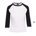 Wholesale Baseball Raglan Tshirts Online |  White + Black