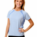 athletic sports wear | ladies cooldry tshirt | sky/light blue