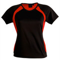 COURAGE | womens cooldry tshirt | black/red