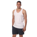 CHUCK Mens 100% Cotton Tank Top Singlet White WS-TS18 Blank Clothing