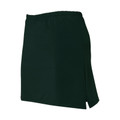 Forest green ladies stretch skort with elasticated waistband and side split detail