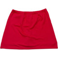 Crimson red stretch skort with elasticated waistband and A-line silhouette