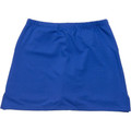 Royal blue women's skort with elasticated waistband and smooth front panel ideal for decoration