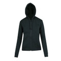 Green Mitch Plain Ladies Zipper Hoodie Jacket, a comfortable full-zip fleece hooded sweatshirt ideal for casual wear or corporate branding.
