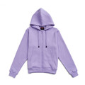 Lavender Mitch Plain Ladies Zipper Hoodie Jacket, a comfortable full-zip fleece hooded sweatshirt ideal for casual wear or corporate branding.