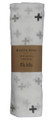 Buy Baby Muslin Cloth | Grey + Black Cross Buy Baby Muslin Cloth | Grey + Black Cross