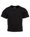 Black Avery Baby Infant 100% Cotton T-Shirt, a soft, comfortable short-sleeve tee ideal for newborns and screen printing.