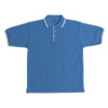 contrast pique polo | kids | royal+white