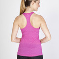 A plain ladies' FINCH Racerback Singlet, featuring a soft, lightweight, and athletic fit with a cool heathered look. The 130gsm top is made from a 50% Cotton, 50% Polyester blend, ideal for training, marathons, activewear, or layering.